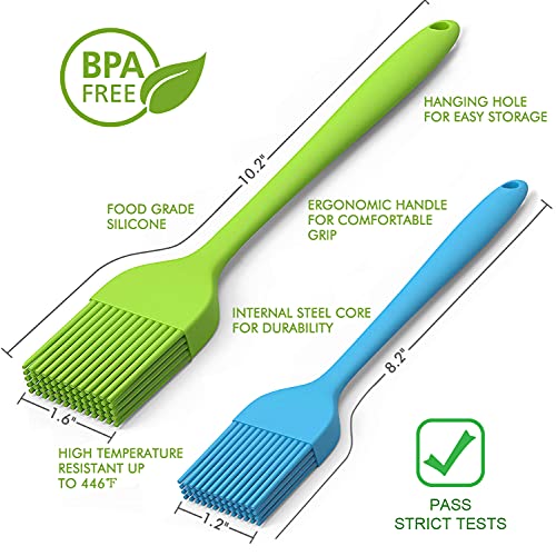 Silicone Basting Pastry Brush - Cooking Brush For Oil Sauce Butter Marinades, Food Brushes For Bbq Grill Kitchen Baking, Baster Brushes Baste Pastries Cakes Meat Desserts, Food Grade, Dishwasher Safe #TOP1