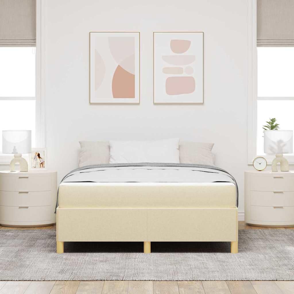 Tkaninowa nowoczesna prostokątna Kremowy 140 x 200 cm