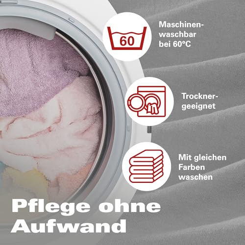 BaSaTex Bio Kissenbezüge Spannbezüge 2er Pack für Nackenkissen und Gesundheitskissen | 97% GOTS-Zertifizierte Baumwolle + 3% Elasthan | 40x60 cm - 45x65 cm | Anthrazit