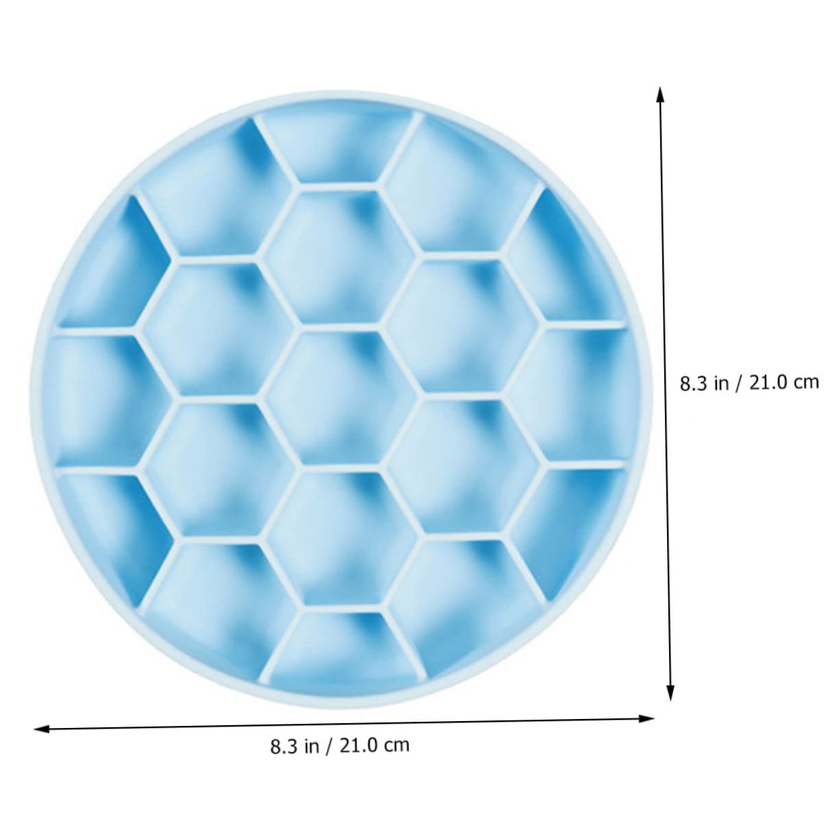Ciotola per Cani Anti-ingozzamento in Silicone Blu Angoli Arrotondati, Facile da Pulire e Design Unico per Prevenire Rigonfiamento Durante i Pasti