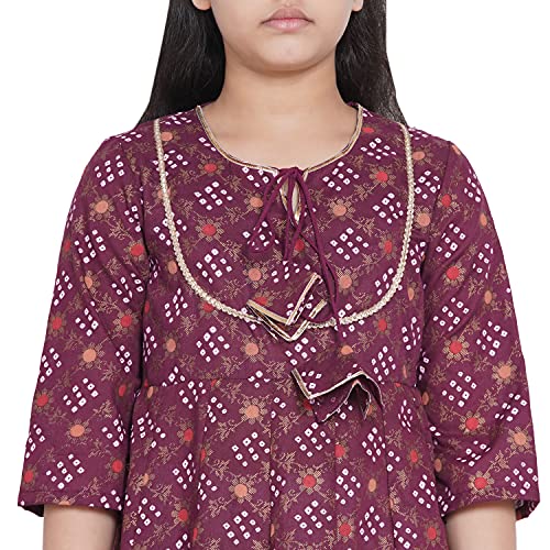 Image of Bitiya By Bhama Girl's Cotton Blend Kurta & Palazzo
