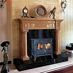 HEATSURE Woodburning Multifuel Stove Cast Iron Log Wood Burner Fireplace Glass View Airwash System Heat Warm Indoor 10KW Defra Approved Eco Design