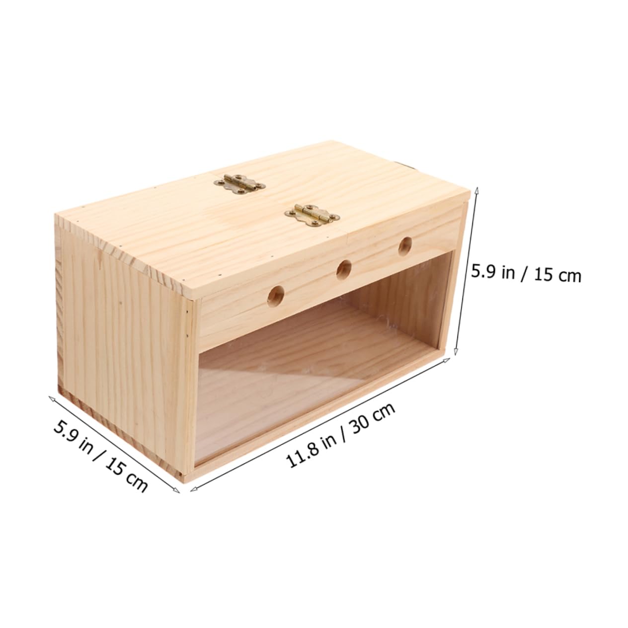Housoutil Casetta per Uccelli in Legno, Scatola per Allevamento, Beige | Parrocchetti e Cocorite, Design Pratico Rifugio Caldo, Facile da Pulire per Uso Esterno
