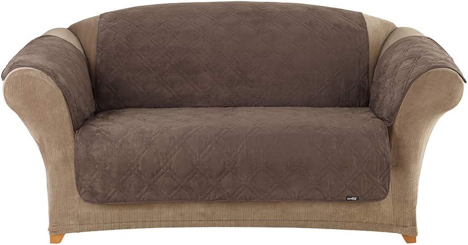 SureFit Furniture Friend Loveseat Pet Throw/Slipcover, Warm Chocolate