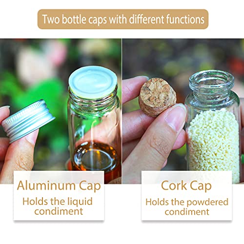 TOBWOLF Tragbare Gewürztasche mit 9 Gewürzgläsern, Gewürz-Aufbewahrungstasche aus Segeltuch, Gewürzflaschenhalter mit… - Image 6
