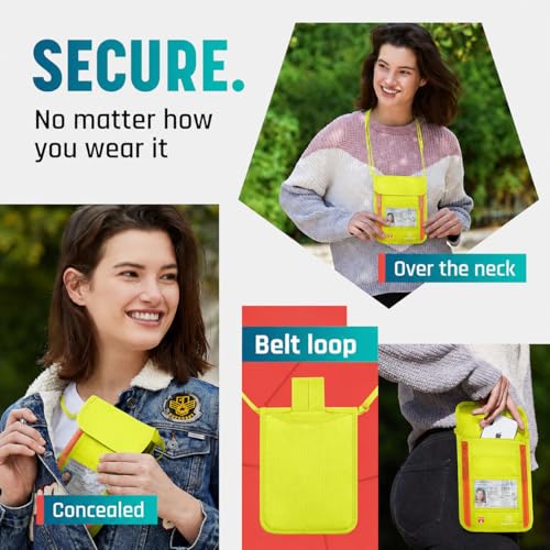 Image of Neck Wallet, Travel Pouch For Passport Holder And Documents, Travel Neck Wallet For Traveling Women