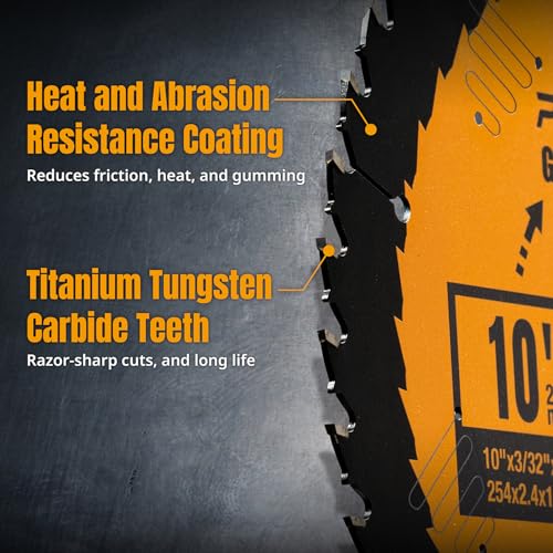 POWERTEC 10" 40T ATB Saw Blade