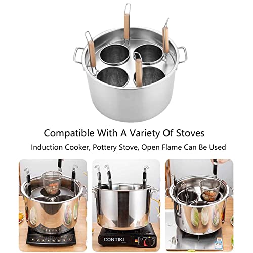 Set di pentole 3 in 1 con divisorio e inserto scolapasta per pasta, verdure, cucina commerciale