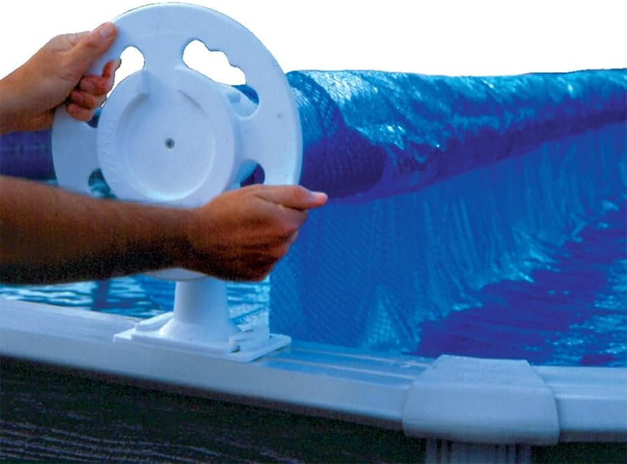 Doheny's Above Ground Solar Cover Reel Systems (Fits Pools Up to 24' Wide, Deluxe Wheel)