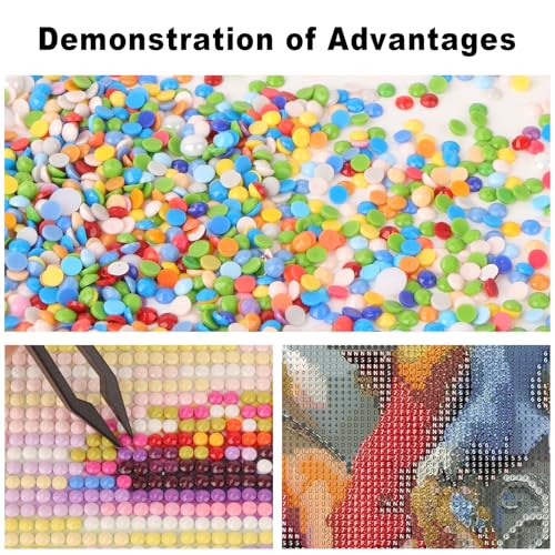 Image of AiYuanzsh Diamond Art Painting Kits for Adults, Elegant Lady 5D Diamond Painting Dots Art Kits for Adults Beginner, Flowers DIY Full Round Gem Crystal Art Paint by Diamond, Home Wall Decor 12x 16 in