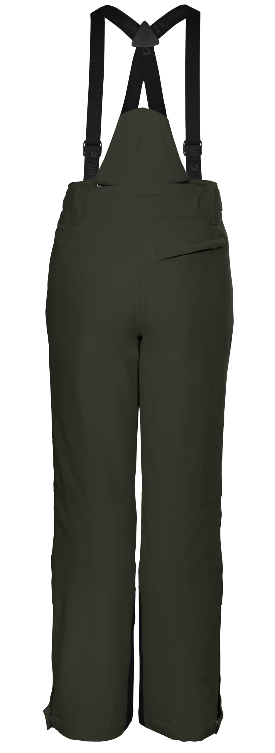 killtec Jungen Funktionshose/Skihose mit abzippbarem Latz KSW 79 BYS SKI PNTS, dunkeloliv, 152, 37310-000