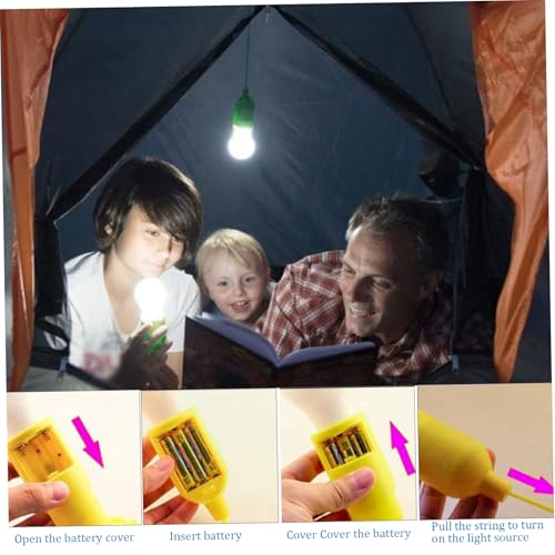 Lámparas LED colgantes portátiles a pilas 4 unidades miniatura 3