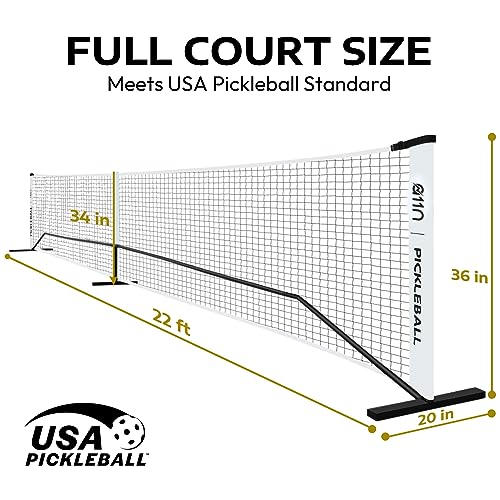Image of A11N SPORTS Designed for All Weather Conditions with Steady Metal Frame and Strong PE Net, Regulation Size Net with Carrying Bag- 22' Wide x 36 inch Tall, Indoor /Outdoor Use