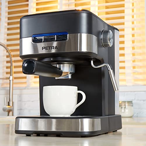 Petra PT4623VDEEU7 Pro Barista Kaffeemaschine- 1,5 Liter, siebträgermaschine, Espressomaschinen, Milchaufschäumer, Italienisch 15 Bar, Für 1 or 2 Tassen, Single/Double Shot, Cappuccino, 850W, BPA-Frei – Bild 7