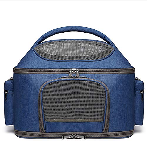 CT COUTUDI Pet Tote Hand Bag Message Bag Soft Sided Pet Carrier Bag for Cat Puppy, Airline Approved Soft Sided Pet Carrier for Cats and Dogs Portable Cozy Travel Pet Bag, Car Seat Safe Carrier (Navy)