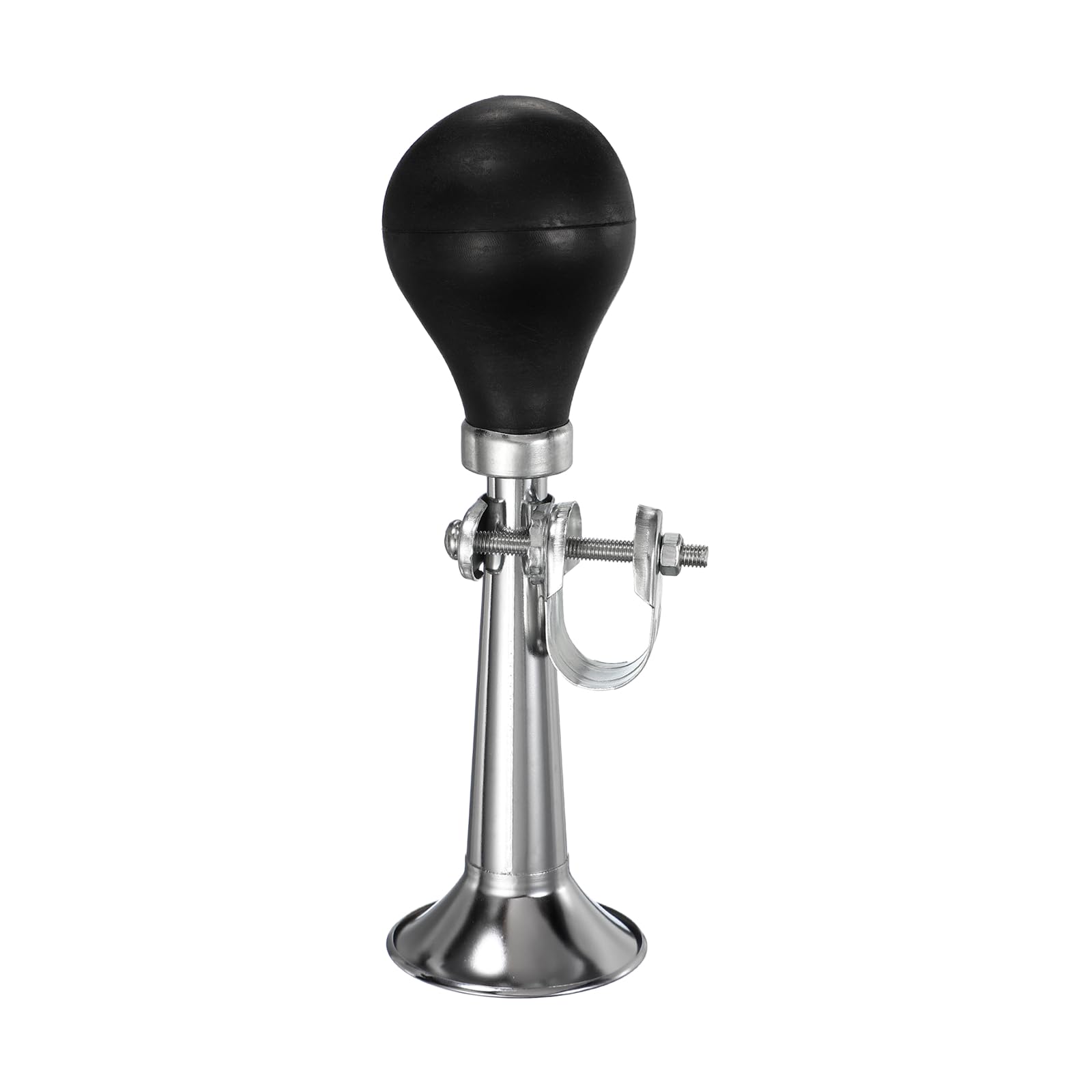 YELARXI Bike Horn, Air Horns for Safety with Air Squeeze Metal Handlebar Bugle Bicycle Loud Bell 7 Inch & Silver - Fit for (Road/Mountain/Bikes/Scooters)