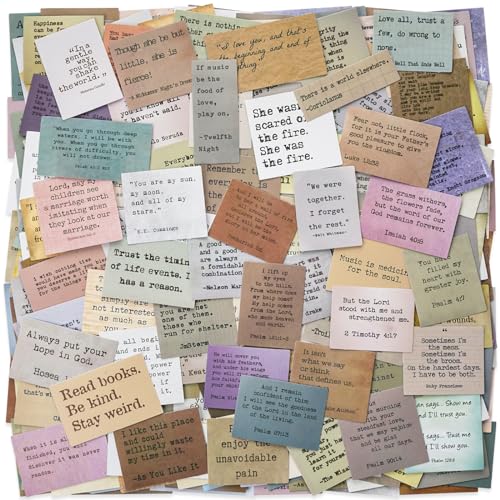 LakoArt 300 Pieces Non-repetitive Retro Typewriter Style Motivational Quote Stickers, Inspirational...