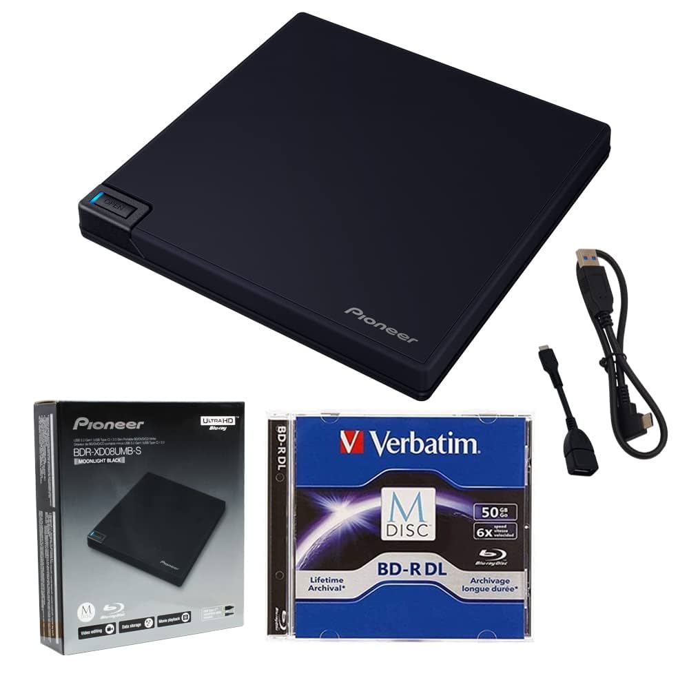 未開封未使用　パイオニア　BDR-XD08MB-S　ブルーレイドライブ Amazon.co.jp: パイオニア、外付けブルーレイドライブ BDR-XD08S