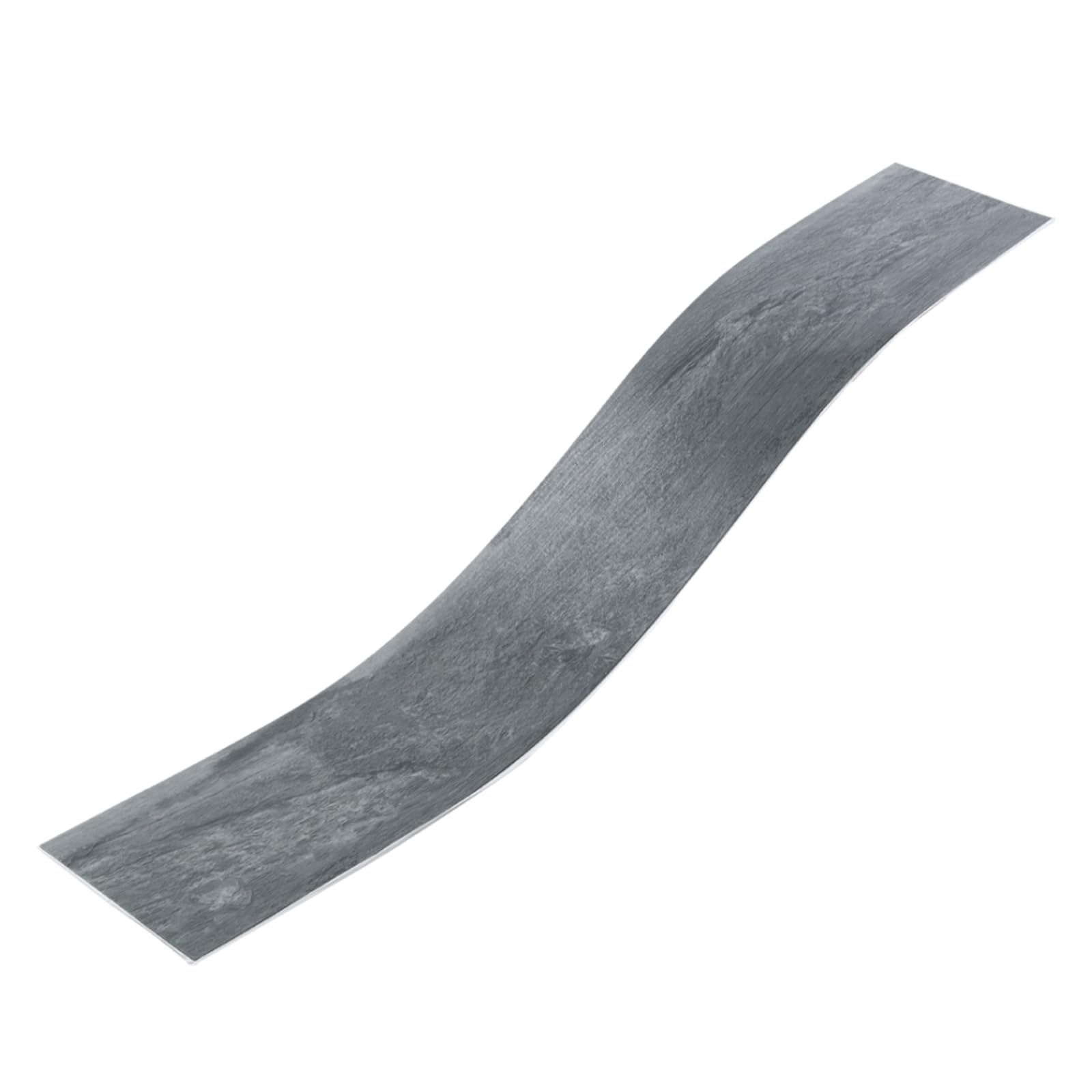 INMOZATA PVC Bodenbelag Selbstklebend 36Fliesen/ 91.5x15.2cm, 5.01m² Vinylboden Selbstklebend, Dicke 2mm Wasserdichte Bodenaufkleber für Küche Bad Haus Bodenfliese, Dunkelgrau