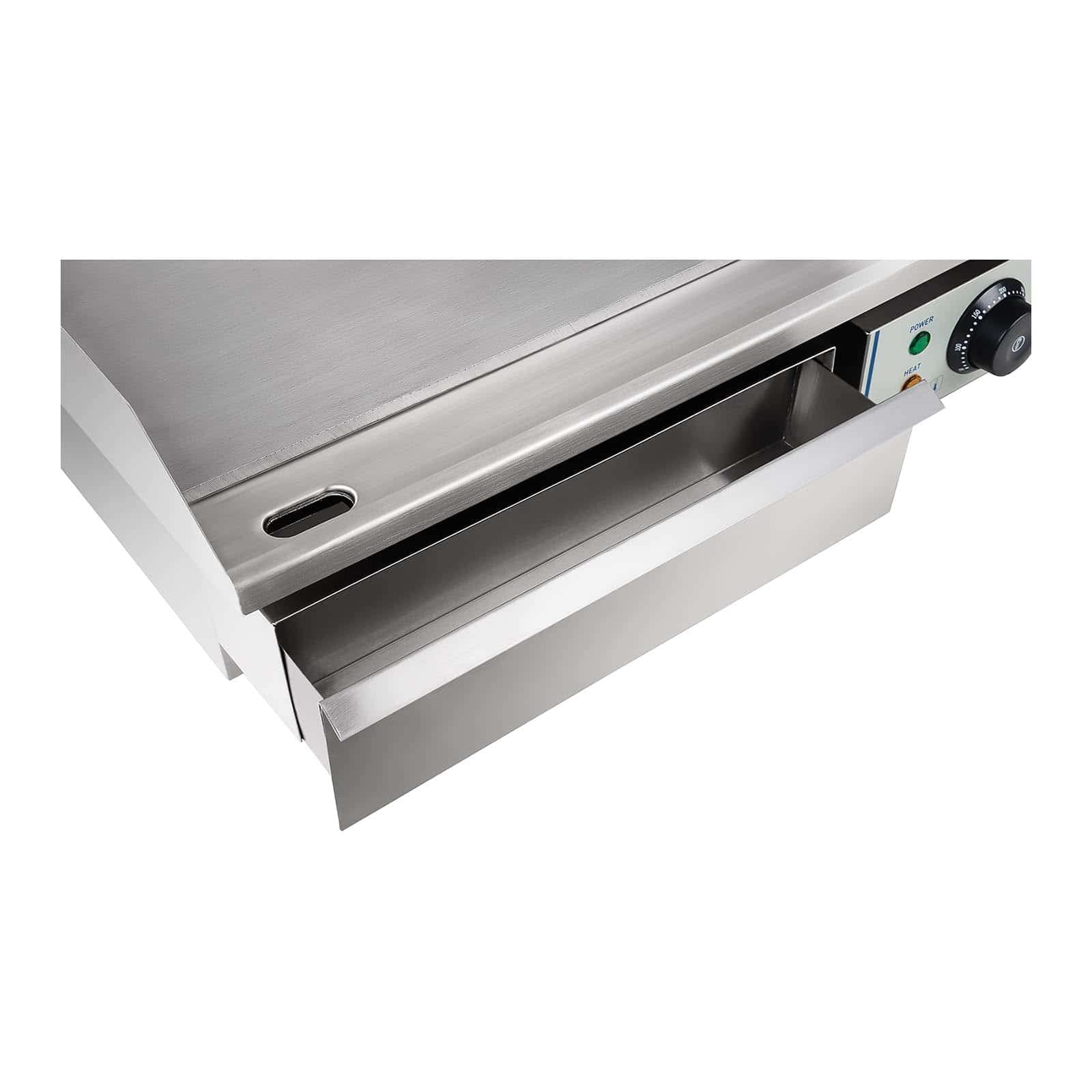 Royal Catering RCEG-75 Elektro-Grillplatte 2 x 2.200 W 72,5 cm breit Spritzschutz Grillplatte Griddleplatte Bräter Bratplatte Griddle Elektrogrill