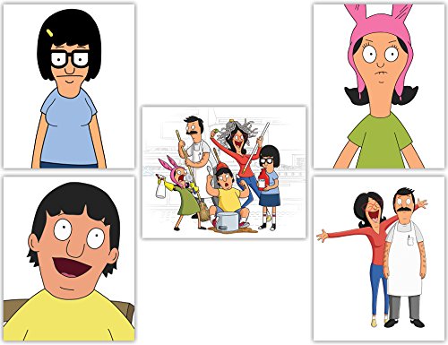 Bob's Burgers Wall Art Poster Collection - Tina, Louise, Gene and Linda Belcher in our Wall Decor Series - Set of 5 8x10 Photos