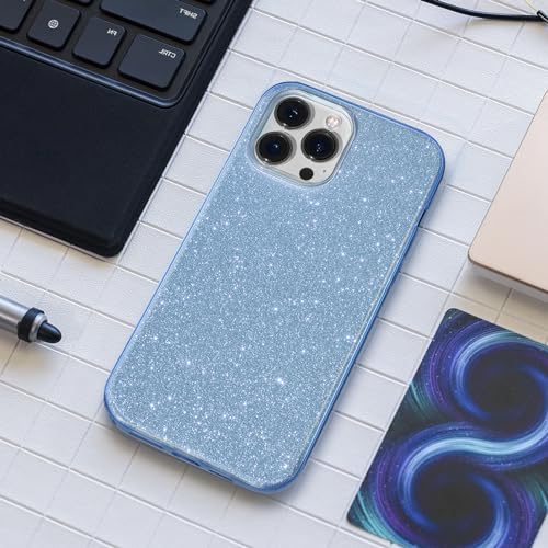 MATEPROX Compatible with iPhone 15 Pro Max Case Bling Sparkle Cute Girls Women Protective Cases Cover for iPhone 15 Pro Max 6.7" 2023-Blue - image 4