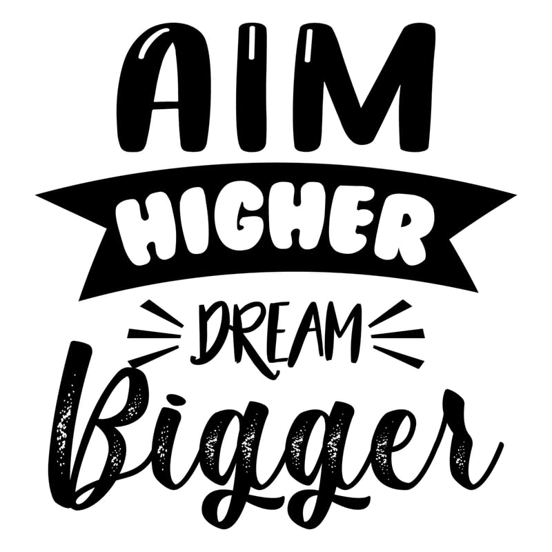 Poster aim higher dream bigger 01 A2 - Solution murale contre le manque de motivation
