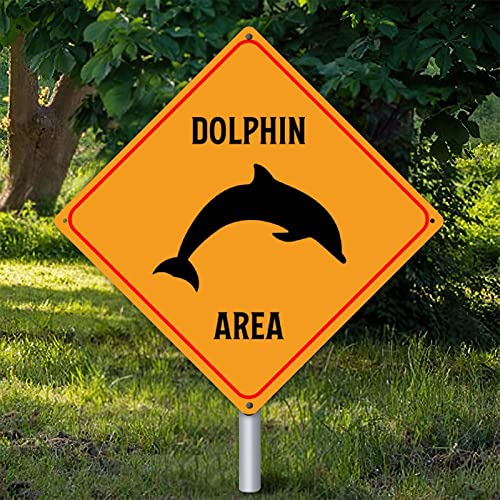 Panneau Beware of Dolphin Crossing pour décoration de cour et portail