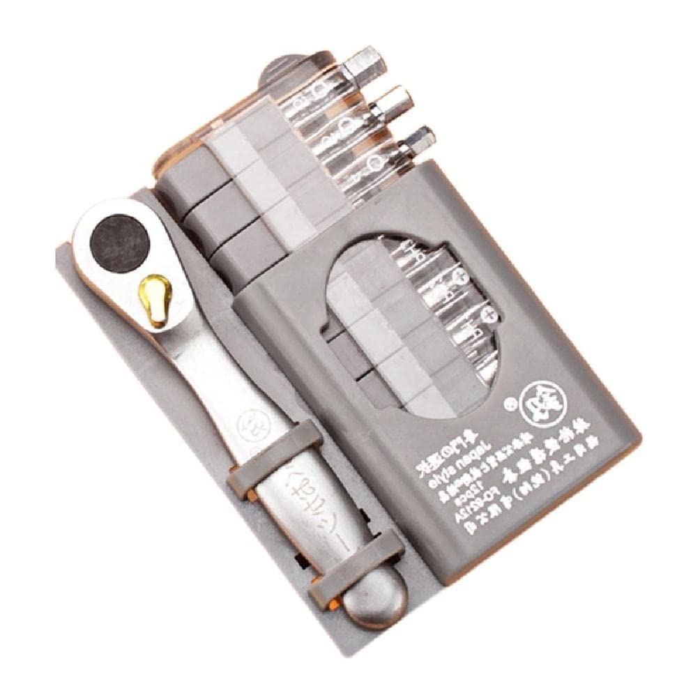 Navna Cross Hardware Mini Screwdriver 10 Batch Head Short Handle Positive And Negative Ratchet Wrench Combination Hand Tools