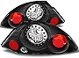 AKKON - For Mitsubishi Eclipse 2Dr Coupe Led Style Black Tail Lights Brake Lamps Replacement Pair Set