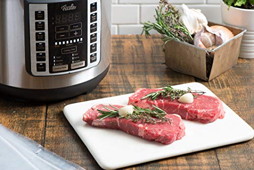 Fissler FISS-03520006001 Pot, Pressure, 6-Quart, Stainless Steel, Slow-Cooker, Multi-Use, Sous Vide, Rice, Steamer, Sauté-18 1-Touch Programs, 6 quart, Stainless