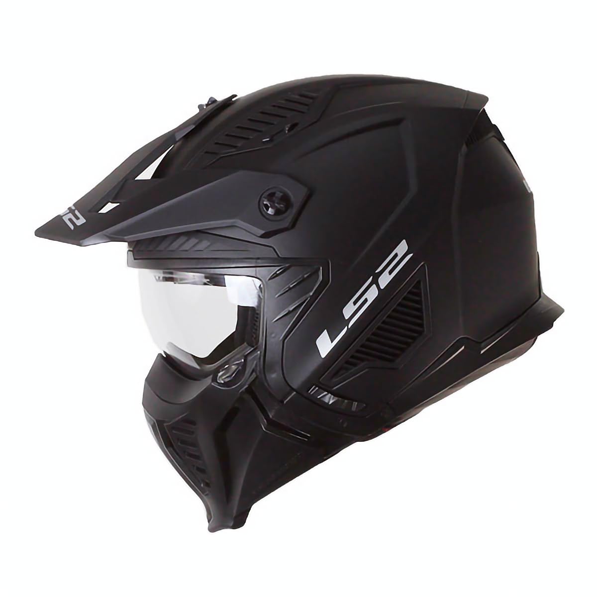LS2 OF606 Drifter Open Face Full Face Modular Motorcycle Helmet Matt Black