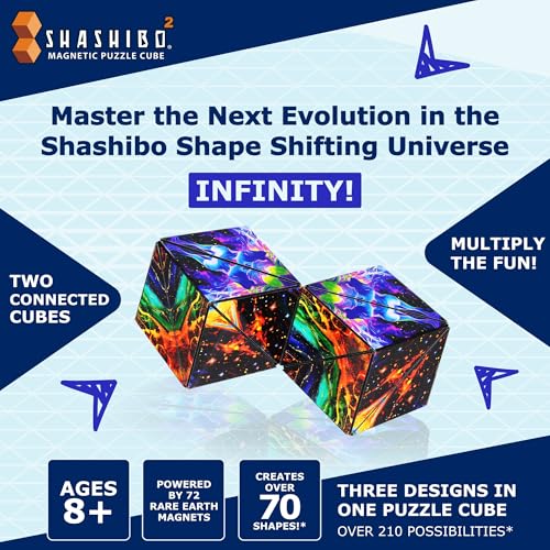Image of Shashibo ICOSA XL Magnetic Puzzle & Sensory Fidget Toy for Adults & Kids, Stress Relief Fidget Toy for Puzzle Enthusiasts, Cool Fidget Toys for Desk, Shape Shifting Sensory Toy, 200+ Possible Shapes
