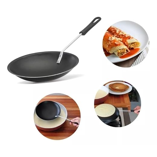 Panquequeira Invertida Panela Frigideira Antiaderente Teflon P/Crepes e Panquecas 18cm