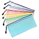 Kasimir Dokumententasche B6-6 Stück Sammelmappe din B6 Kunststoff Reißverschlusstasche Set wasserdicht Mesh Bags Dokumententasche zip mit Reissverschluss für Büros Schulreise Zubehör