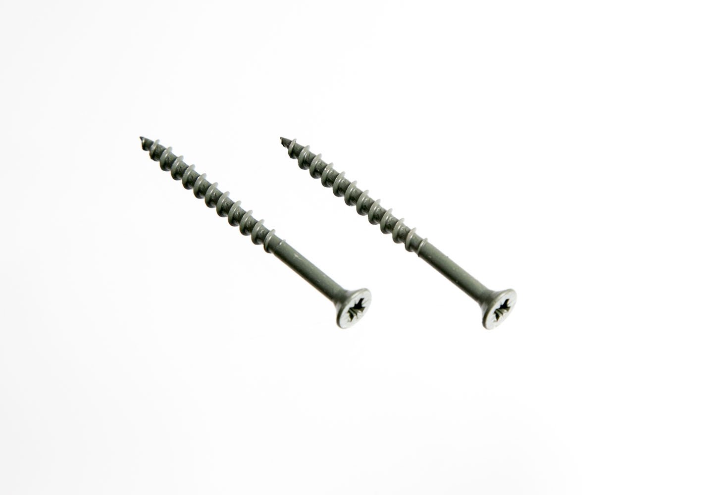 DECKING SCREW RUST PROOF GREEN COATED POZI CROSS HEAD 4.5 X 55MM PACK OF 100