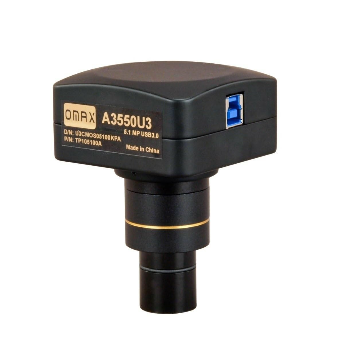 OMAX AmScope A3550U3 5MP USB3.0 Digitalkamera für Mikroskop mit 0.01 mm Kalibrierung Rutschen