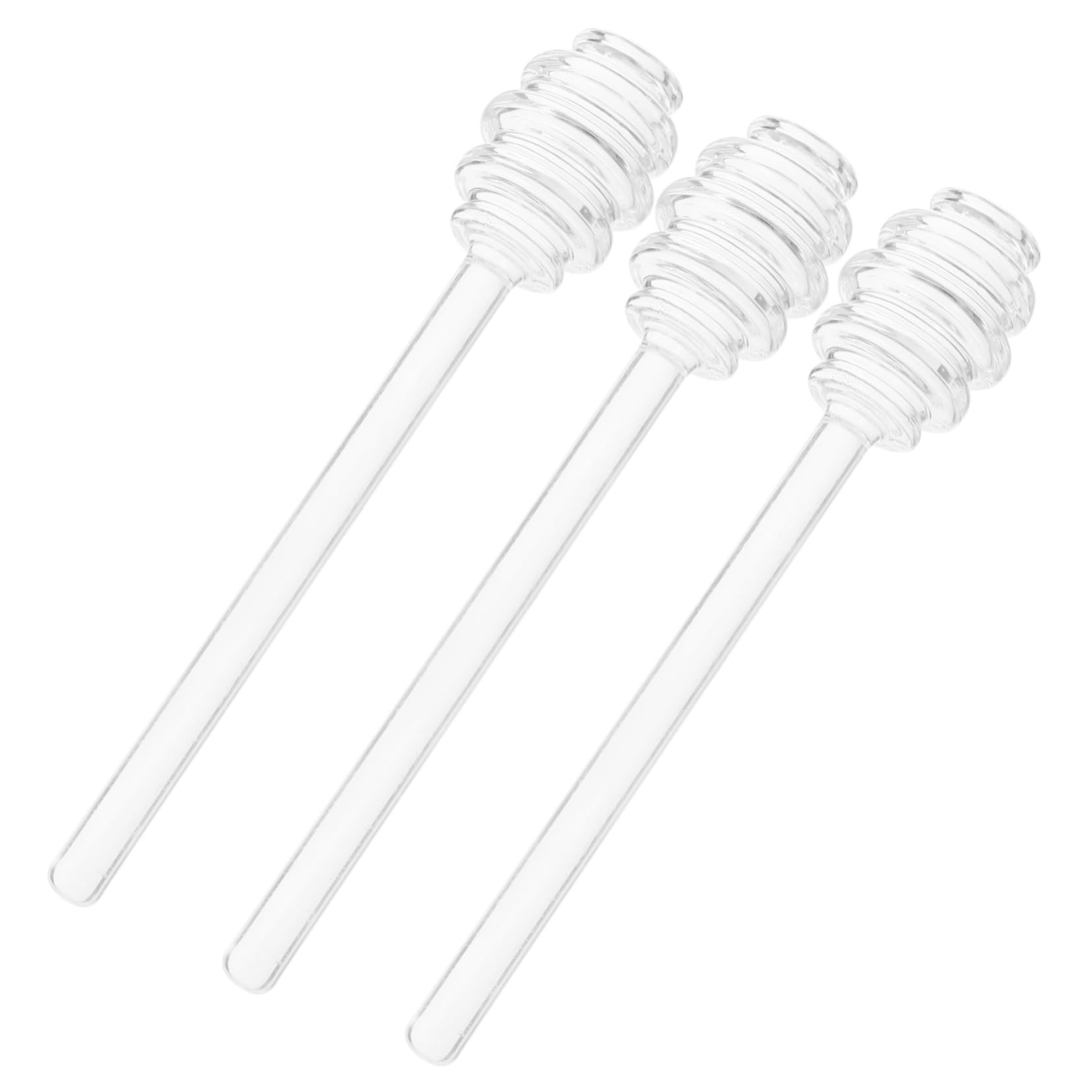 OHPHCALL 3Pcs Glass Honey Stirrer Sticks Food Grade Honey Dippers for Syrup Jam and Molasses Housewarming and Stir Sticks