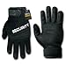 Rapdom Tactical Security Digital Leather Gloves, Black, Small