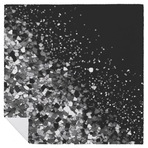 Servilletas de Tela Black White Glitter Pack 6 miniatura 6