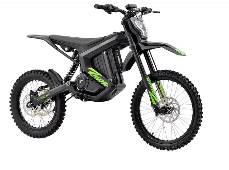 Rawrr Mantis 72V Electric Dirt Bike – 5000W Motor, 52 MPH Top Speed, 100+ Mile Range, Adjustable Suspension, Hydraulic Disc Brakes – Off-Road Adventure Ready, 21”/18” Tires