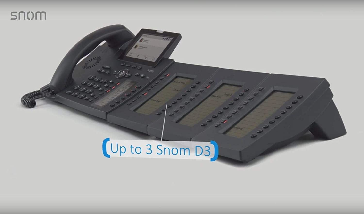Snom D385N IP Telefono da Tavolo SIP per Casa e Ufficio - Telefoni Ricondizionati, Telefono Fisso Casa, Centralino Telefonico con Display TFT 4,3", Tasti Programmabili, Cuffie, Segreteria Telefonica