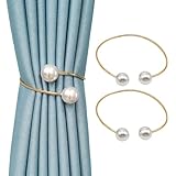 Photo Gallery sankristo 2 fermatenda per tende, moderno supporto per tende con perla, girevole a 360°, con fibbie, senza foratura, regolabile per la casa, oro Photo Gallery sankristo 2 fermatenda per tende, moderno supporto per tende con perla, girevole a 360°, con fibbie, senza foratura, regolabile per la casa, oro
