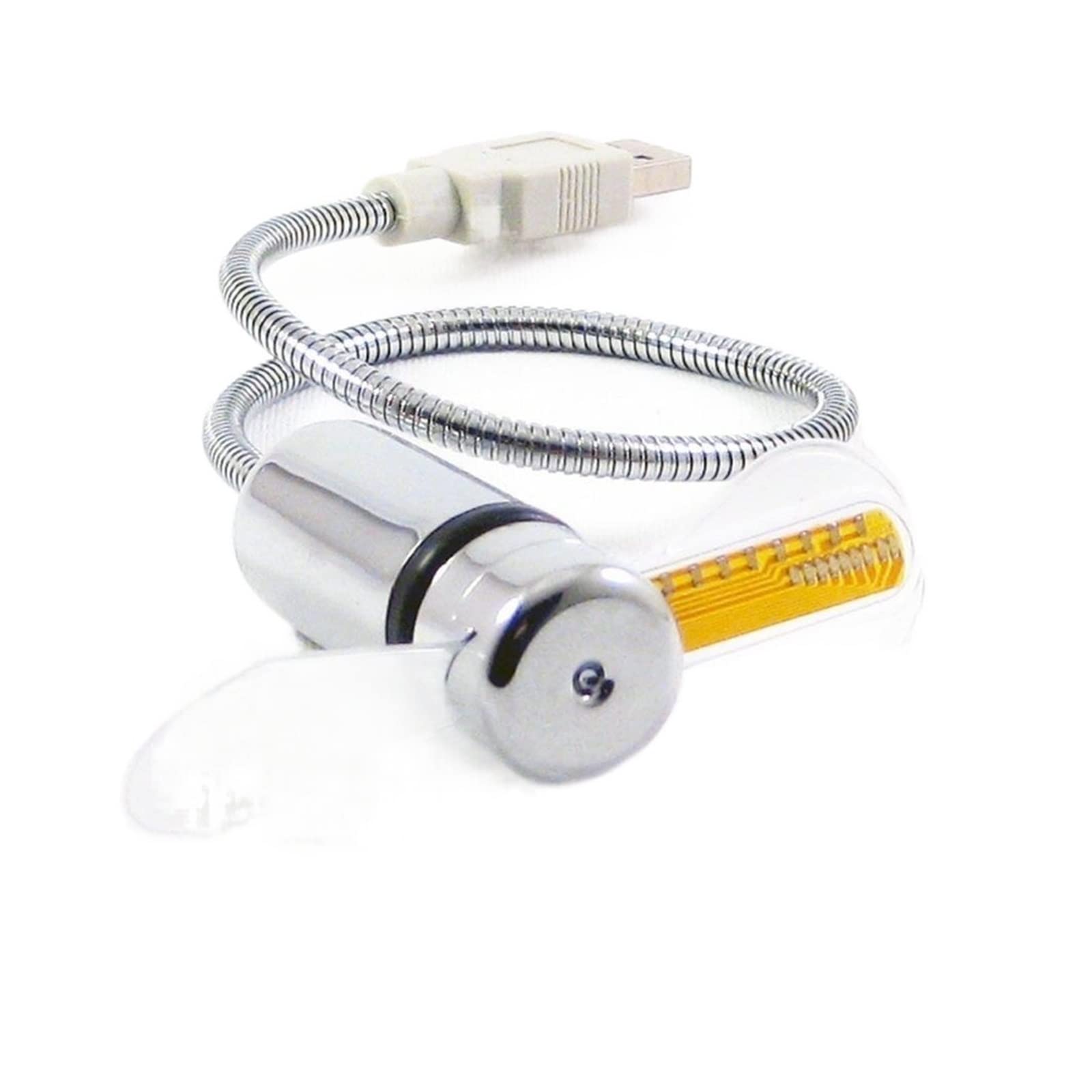 Ventilatore USB portatile con display della temperatura, mini ventilatore ricaricabile per PC e laptop, gadget con luce LED, ideale per uso domestico e ufficio