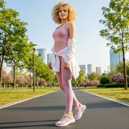 Image of Padgene Womens Sneakers Lightweight Tennis Walking Shoes Sports Running Shoes for Woman Mesh Breathable Gym Fashion Sneakers Athletic Comfortable Casual