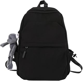 Mochila escolar Mochila De Color Sólido Mochila Doble Hombro Gran Capacidad Hombre Rucksack A4 Book Schoolbag Para Adolescente Niña