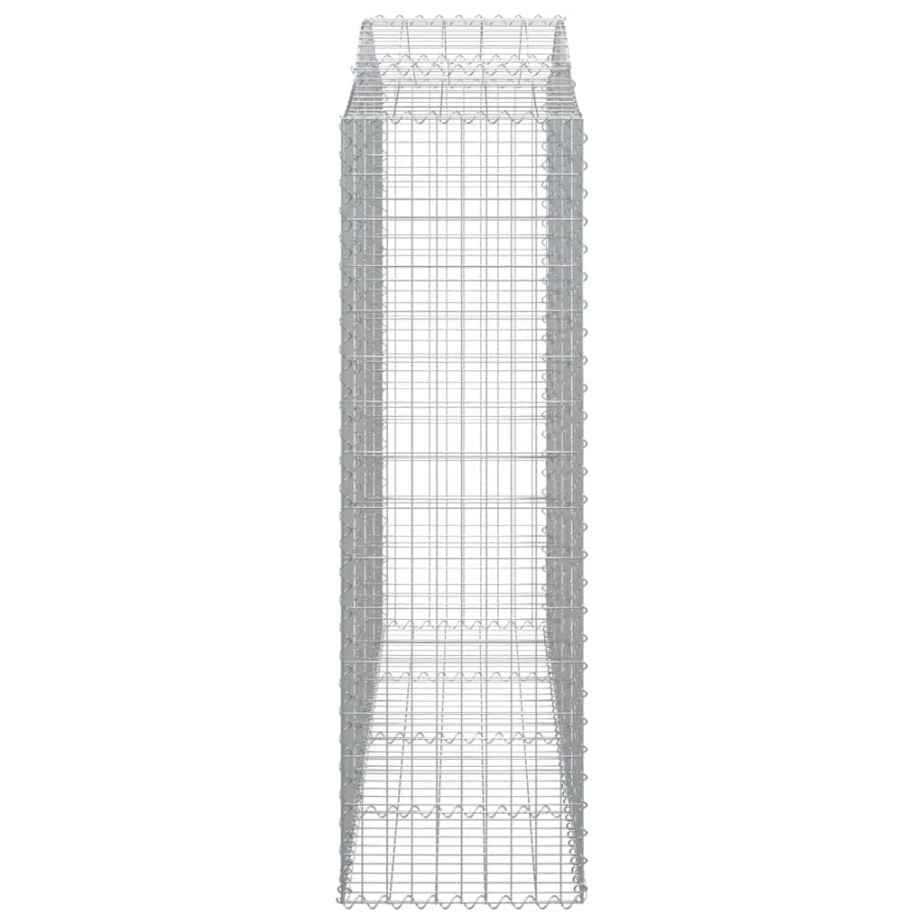 Gaviones de hierro galvanizado, 13 unidades, 200 x 50 x 160/180 cm | Juego de 13 robustos de hierro galvanizado con alambre de 3,5 mm para personalizar el jardín delantero, patio y jardín.