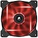 Corsair AF140 LED Quiet Edition Ventola da 140 mm, Flusso d'Aria Elevato, Illuminazione a LED Rosso, Confezione Singola
