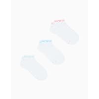 EMPORIO ARMANI CALZINI SNEAKER UOMO LOGO ESTENSO 3 PACCHETTI BIANCO L/XL