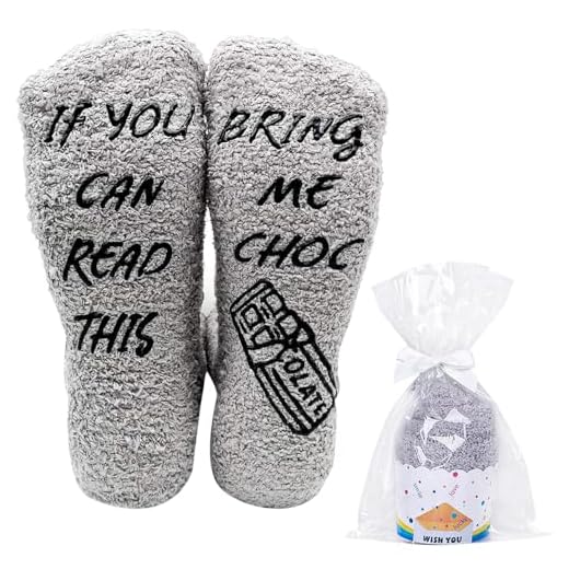 iZoeL Chaussettes Drôles femme, If You Can Read This Bring Me Chaussettes antidérapantes cadeau de nouveauté pour femme, épouse, fille, mère avec boîte-cadeau (Coffee Chaussettes) (Choc Chaussettes)